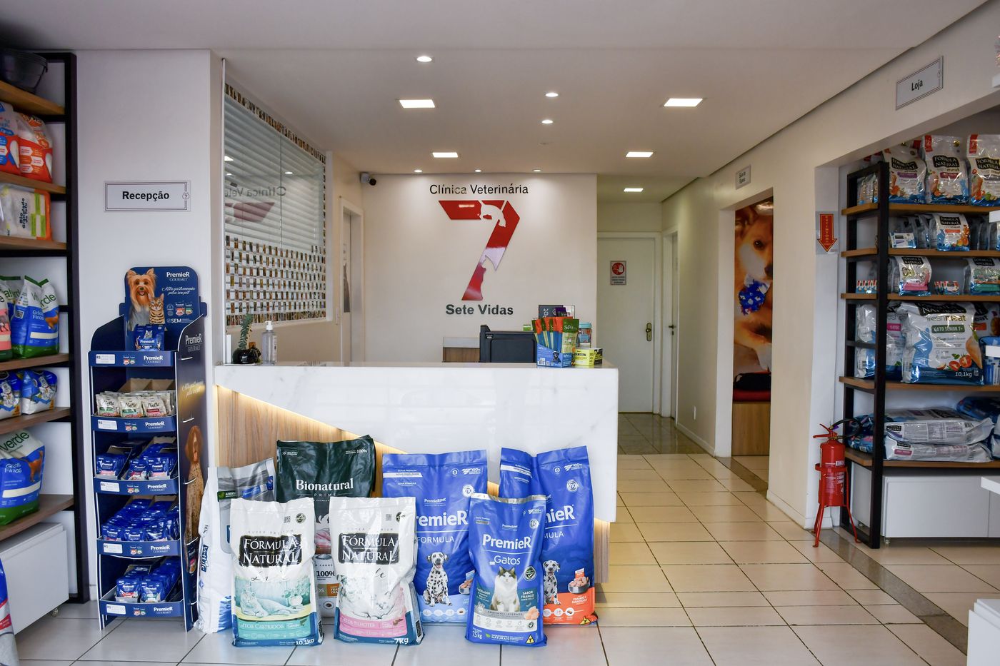 Recepção da Clínica Veterinária 7 Vidas